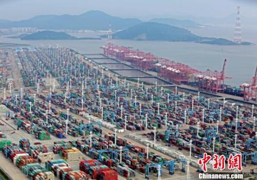 浙江寧波舟山港?！≌掠聺?攝